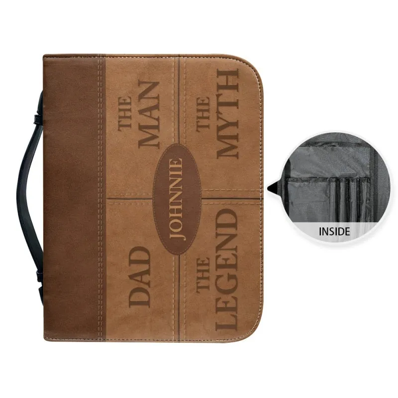 Personalized Bible Cover - Custom Dad Bible Cover: Personalized Tribute to The Legend - Customizable Christian Gift by CHRISTIANARTBAG - CAB06160524.