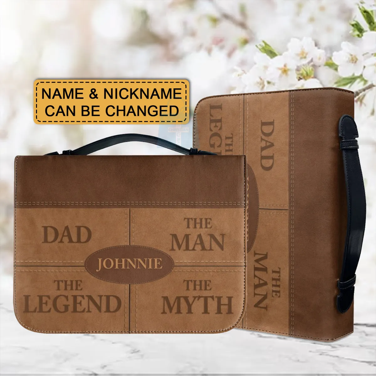 Personalized Bible Cover - Custom Dad Bible Cover: Personalized Tribute to The Legend - Customizable Christian Gift by CHRISTIANARTBAG - CAB06160524.