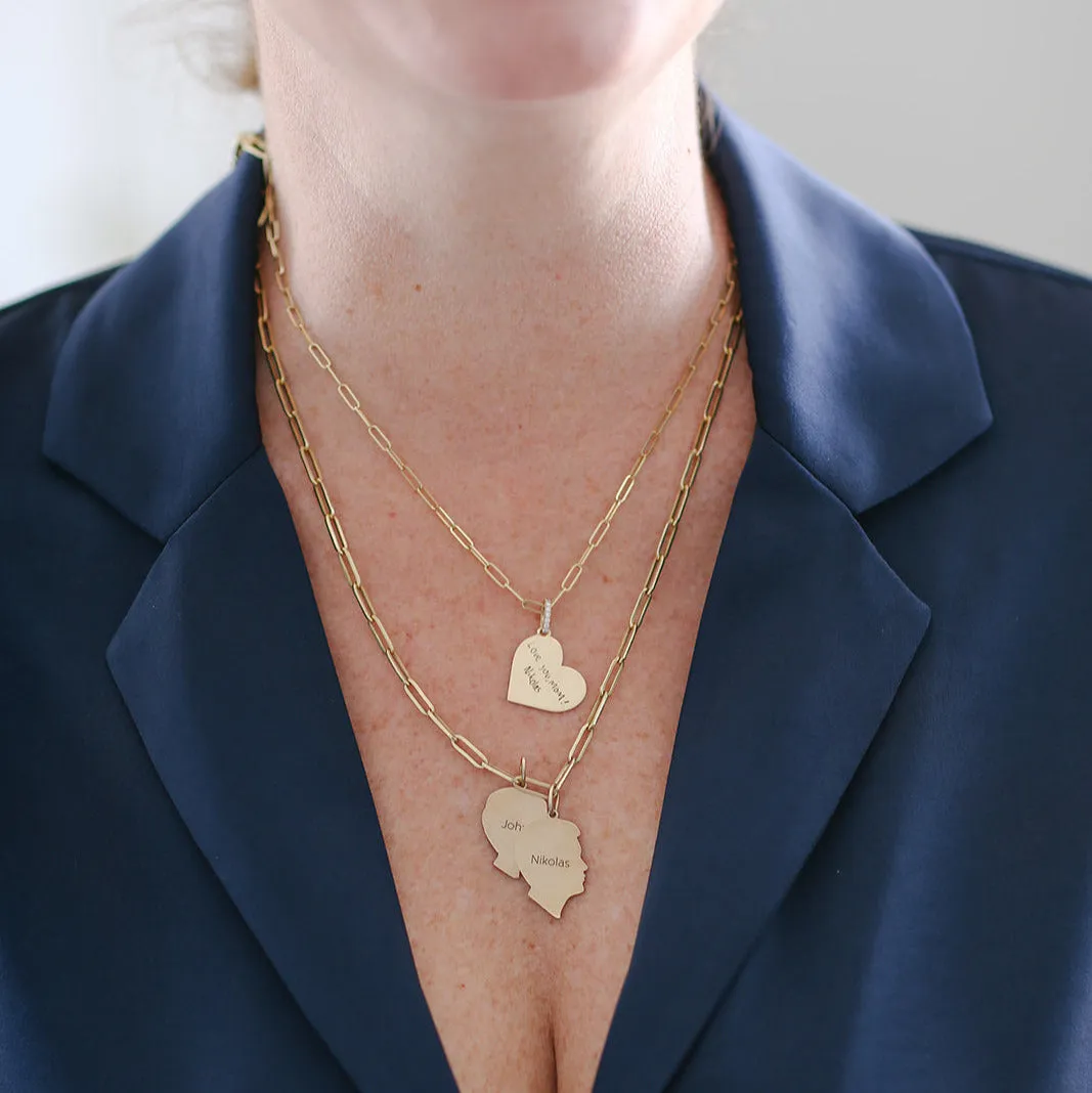 Personalized Heart Medallion - Large