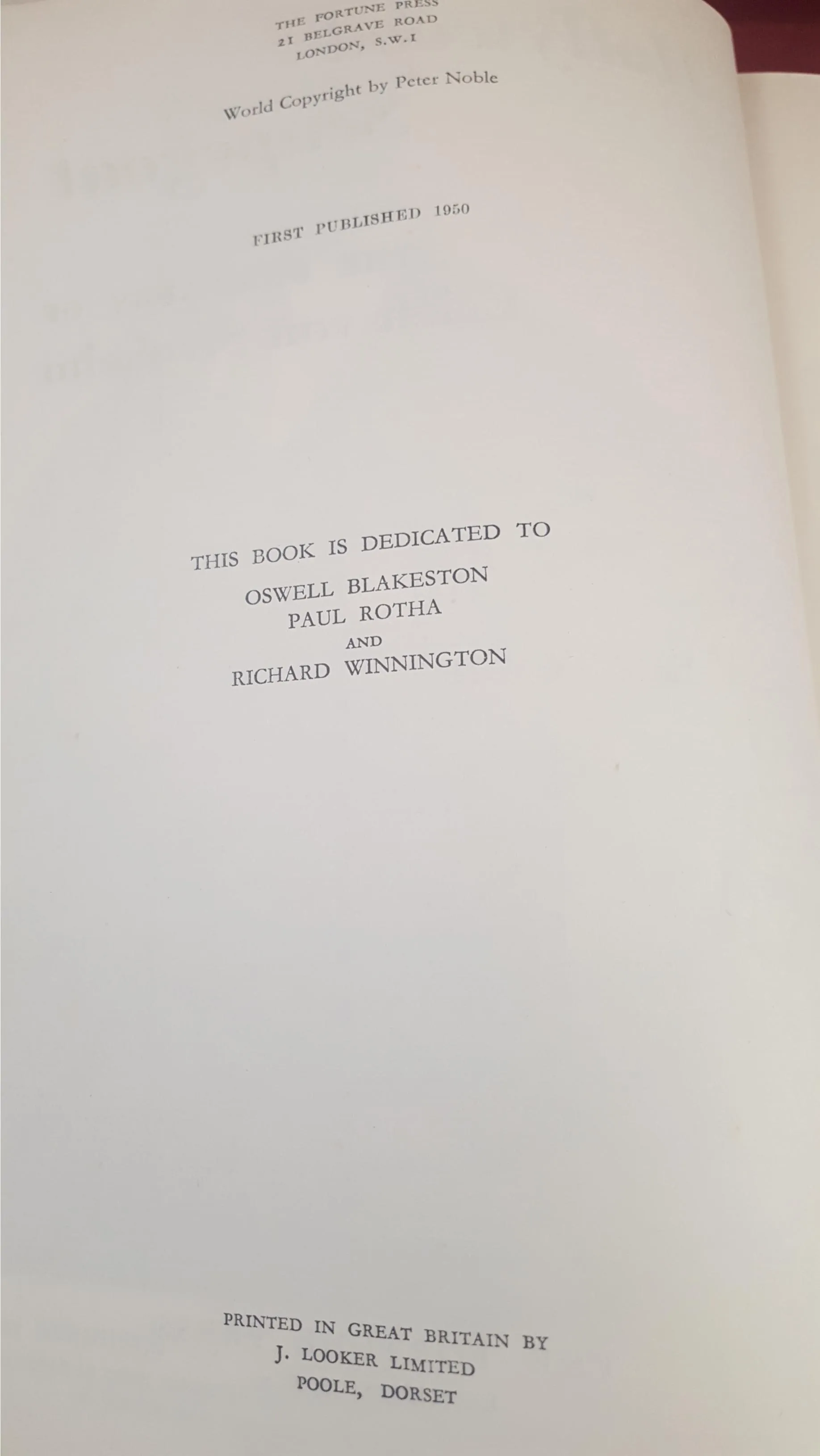 Peter Noble -Hollywood Scapegoat-Erich von Stroheim, Fortune Press, 1950, First Edition