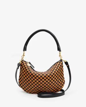Petit Moyen Messenger in black/tan check