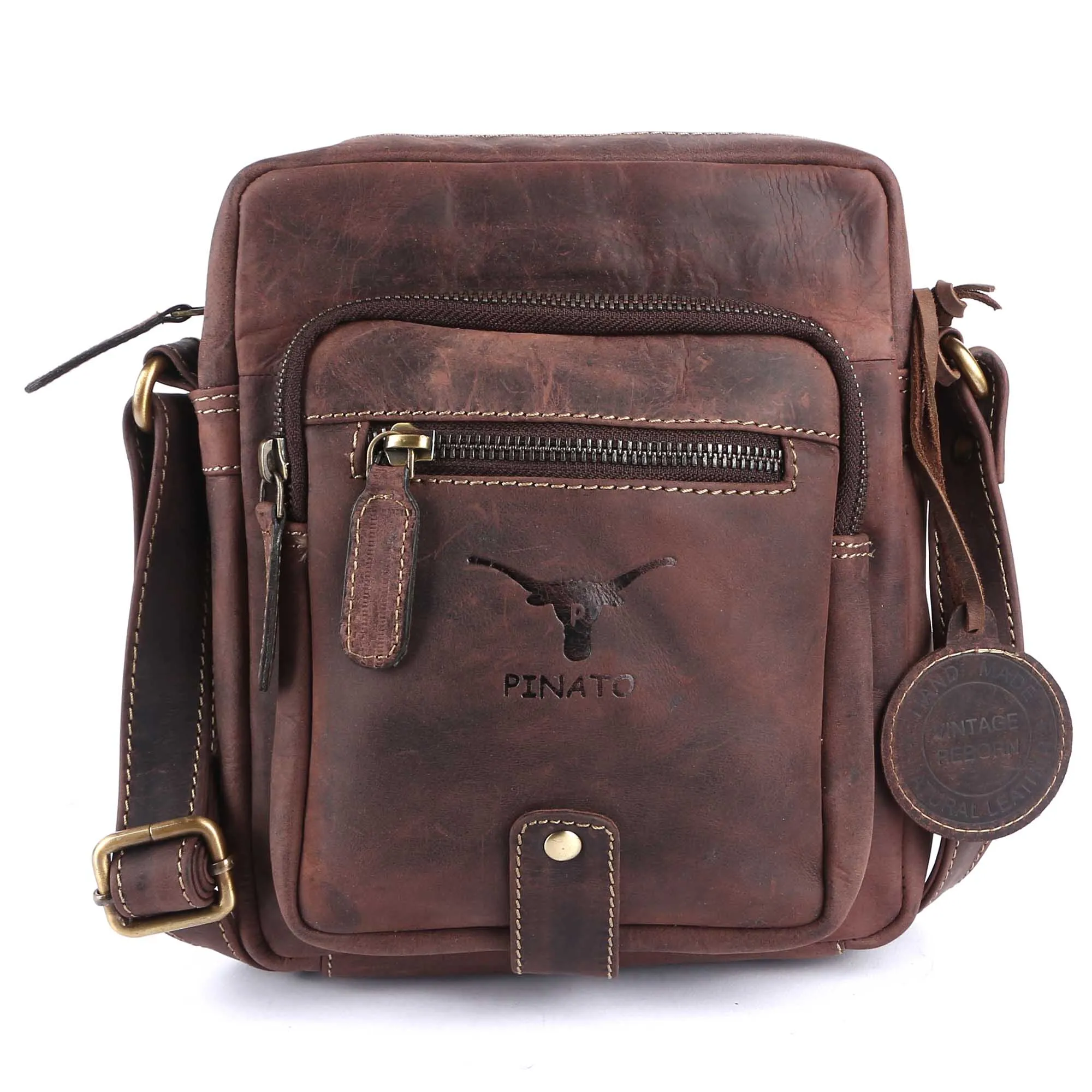 Pinato Genuine Leather Messenger Bag Brown for Women & Men (PL-5716)