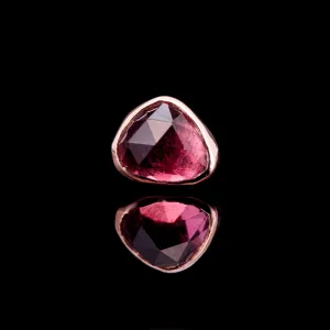 Pink Tourmaline in 14kt Rose Gold - 14ga Threaded end