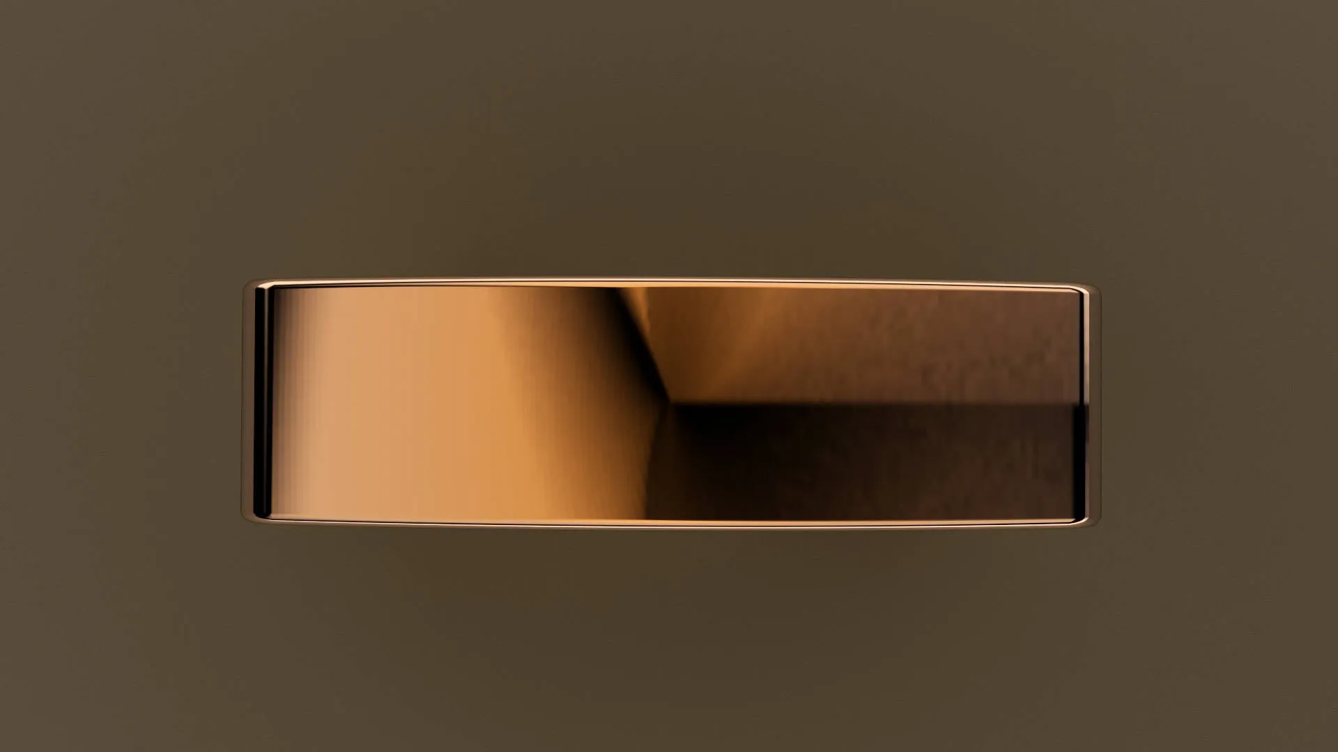 Polished Rose Gold 6mm Euro Square Wedding Band