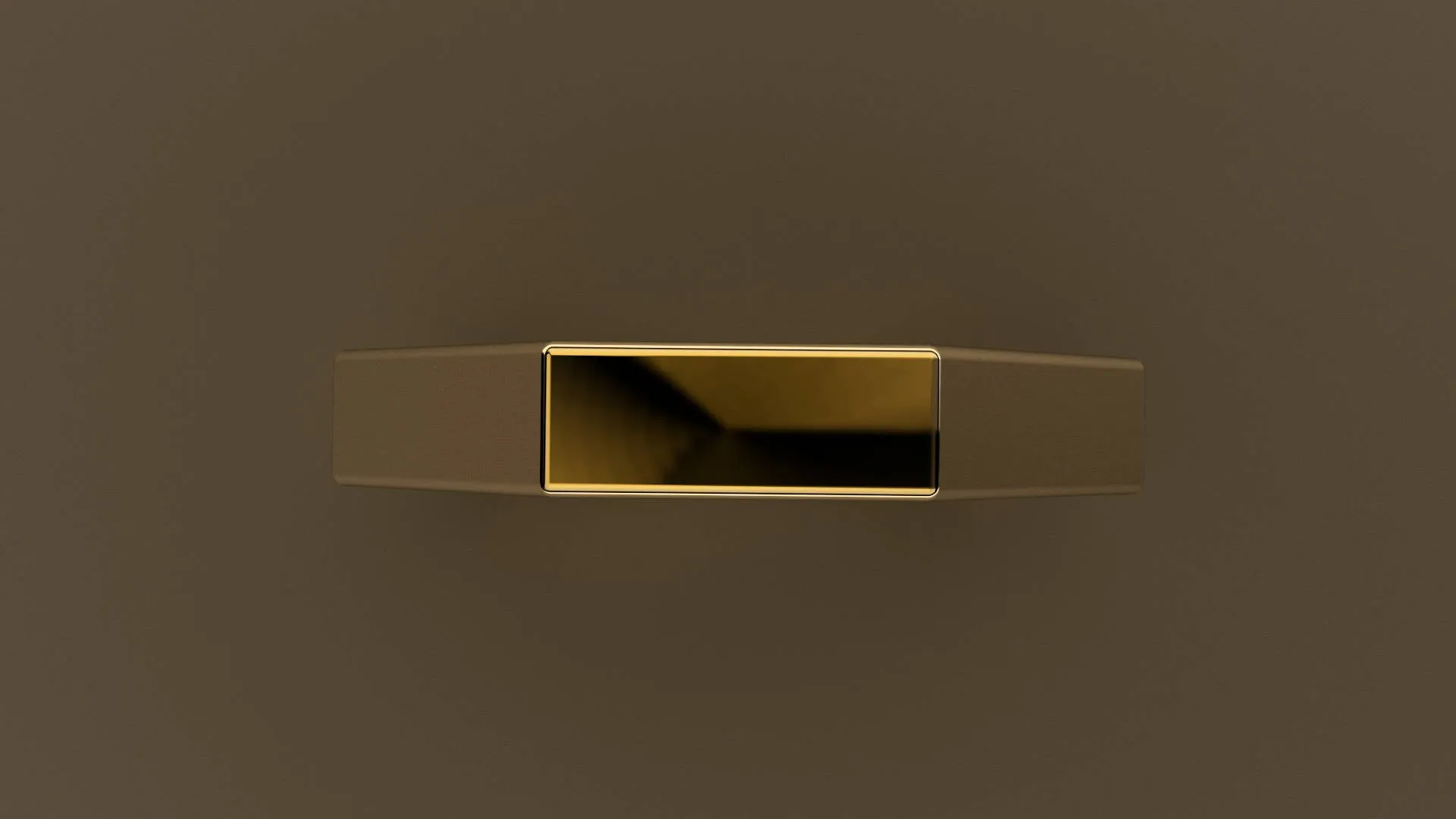 Polished Yellow Gold 4mm Octagon Bolt Wedding Band