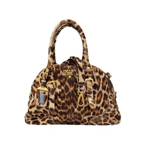 Prada Cheetah Calf Hair Bowling Bag