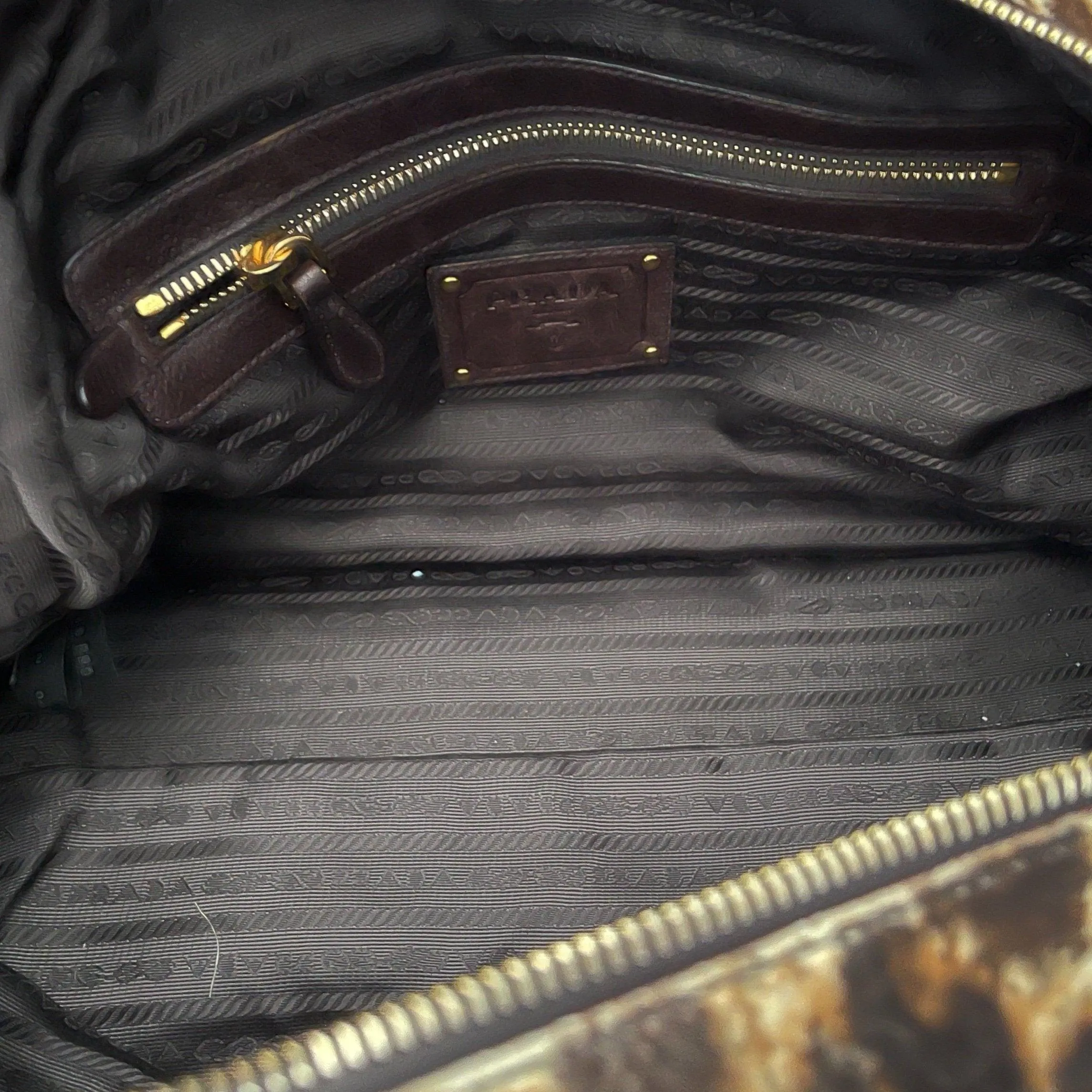 Prada Cheetah Calf Hair Bowling Bag