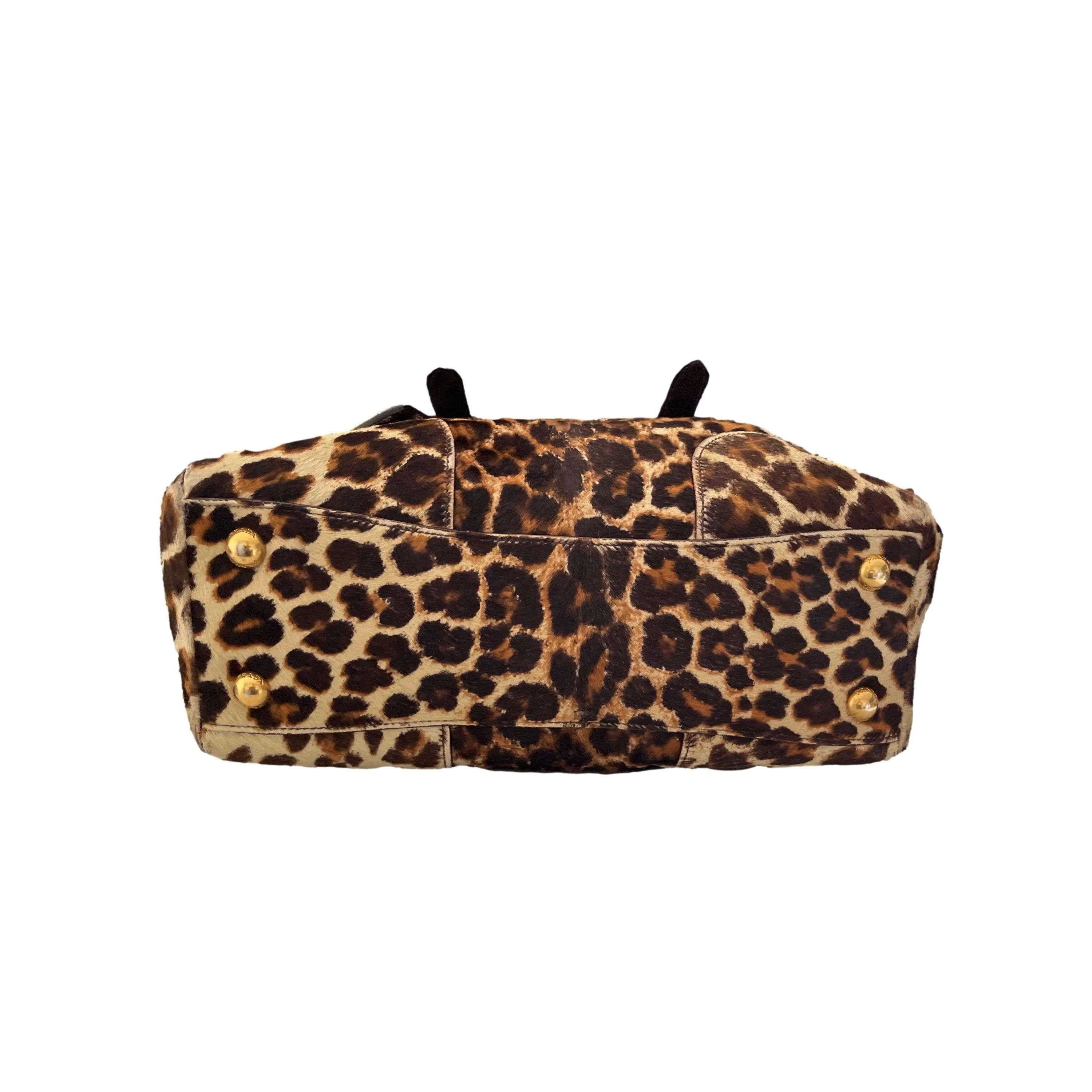Prada Cheetah Calf Hair Bowling Bag