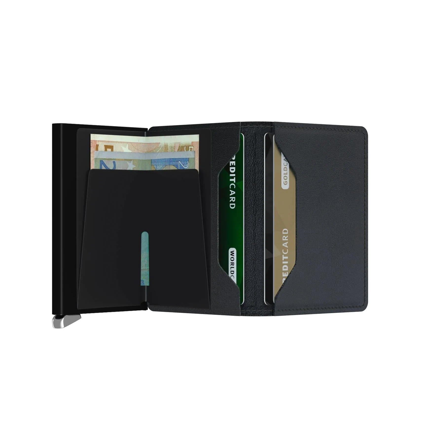 PREMIUM SLIMWALLET EMBOSSED LINES BLACK