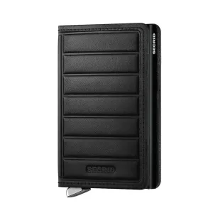 PREMIUM SLIMWALLET EMBOSSED LINES BLACK