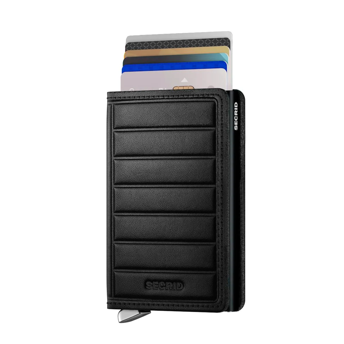 PREMIUM SLIMWALLET EMBOSSED LINES BLACK