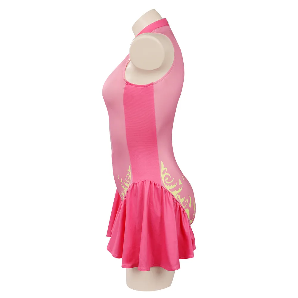 Princess Peach  Swimsuit Cosplay CostumeJumpsuit Swimwear Outfits Halloween Carnival Suit