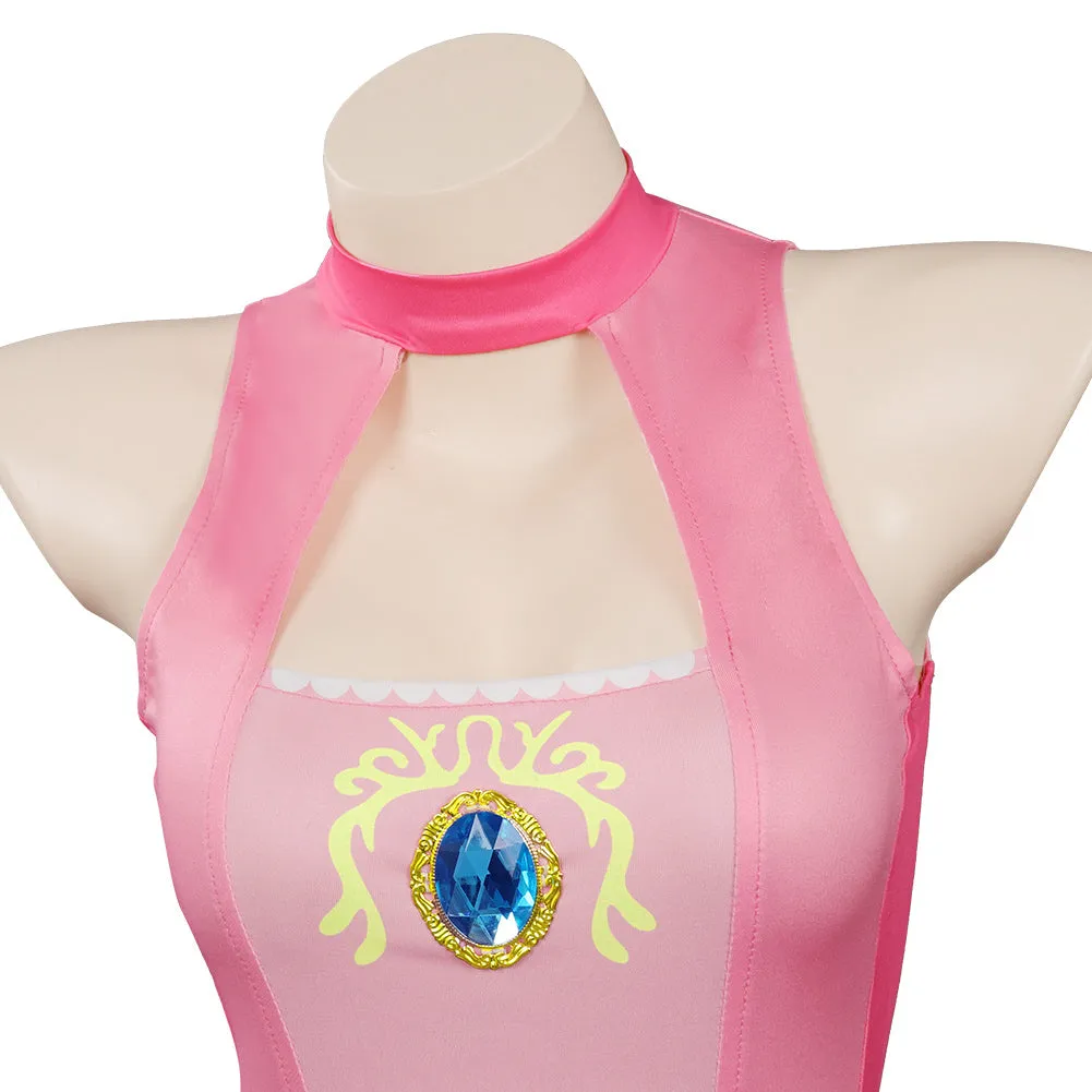 Princess Peach  Swimsuit Cosplay CostumeJumpsuit Swimwear Outfits Halloween Carnival Suit