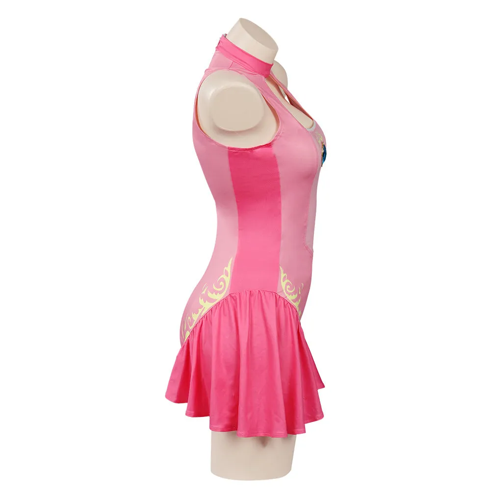 Princess Peach  Swimsuit Cosplay CostumeJumpsuit Swimwear Outfits Halloween Carnival Suit