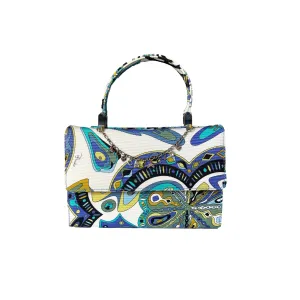 Pucci Blue Print Charm Mini Top Handle Bag
