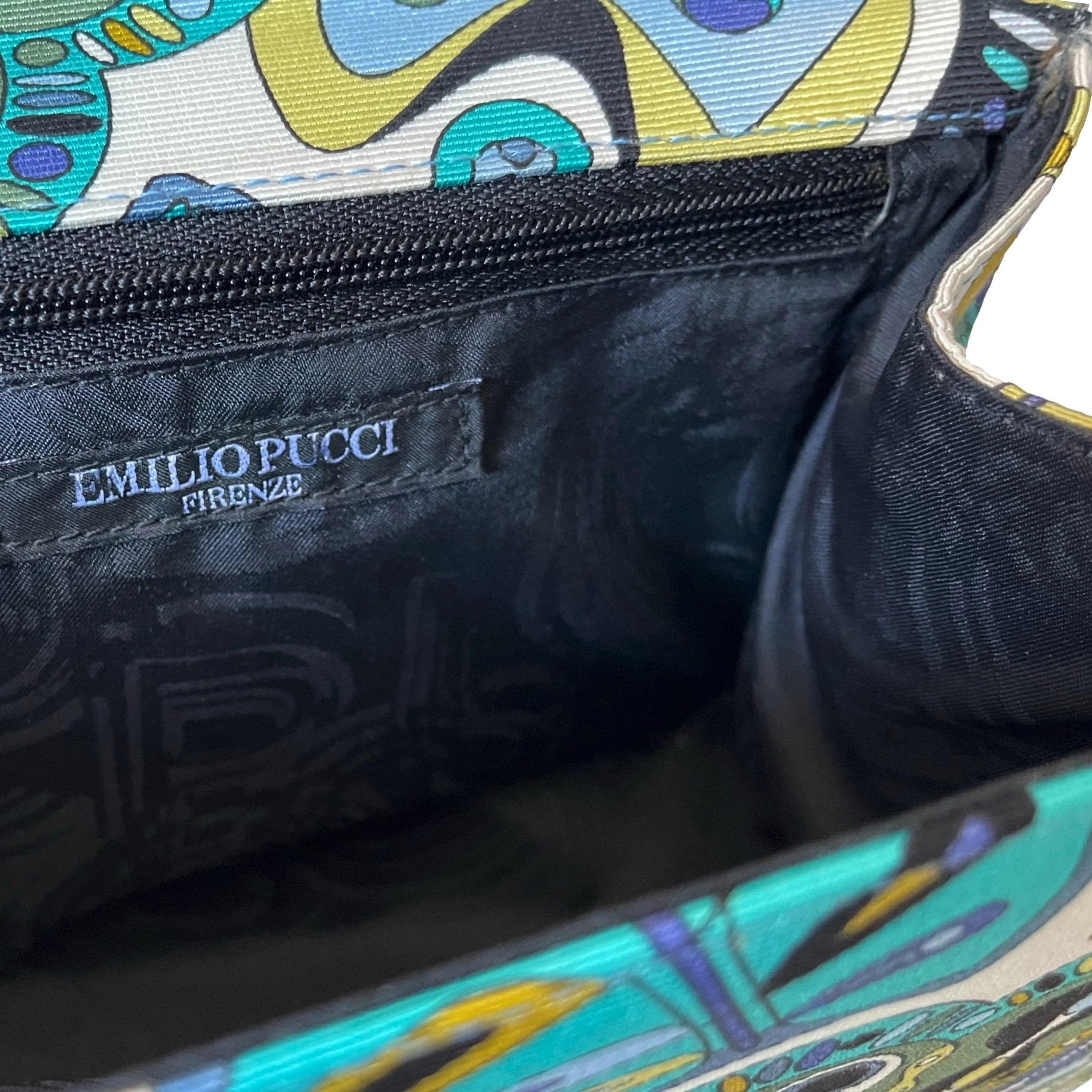 Pucci Blue Print Charm Mini Top Handle Bag