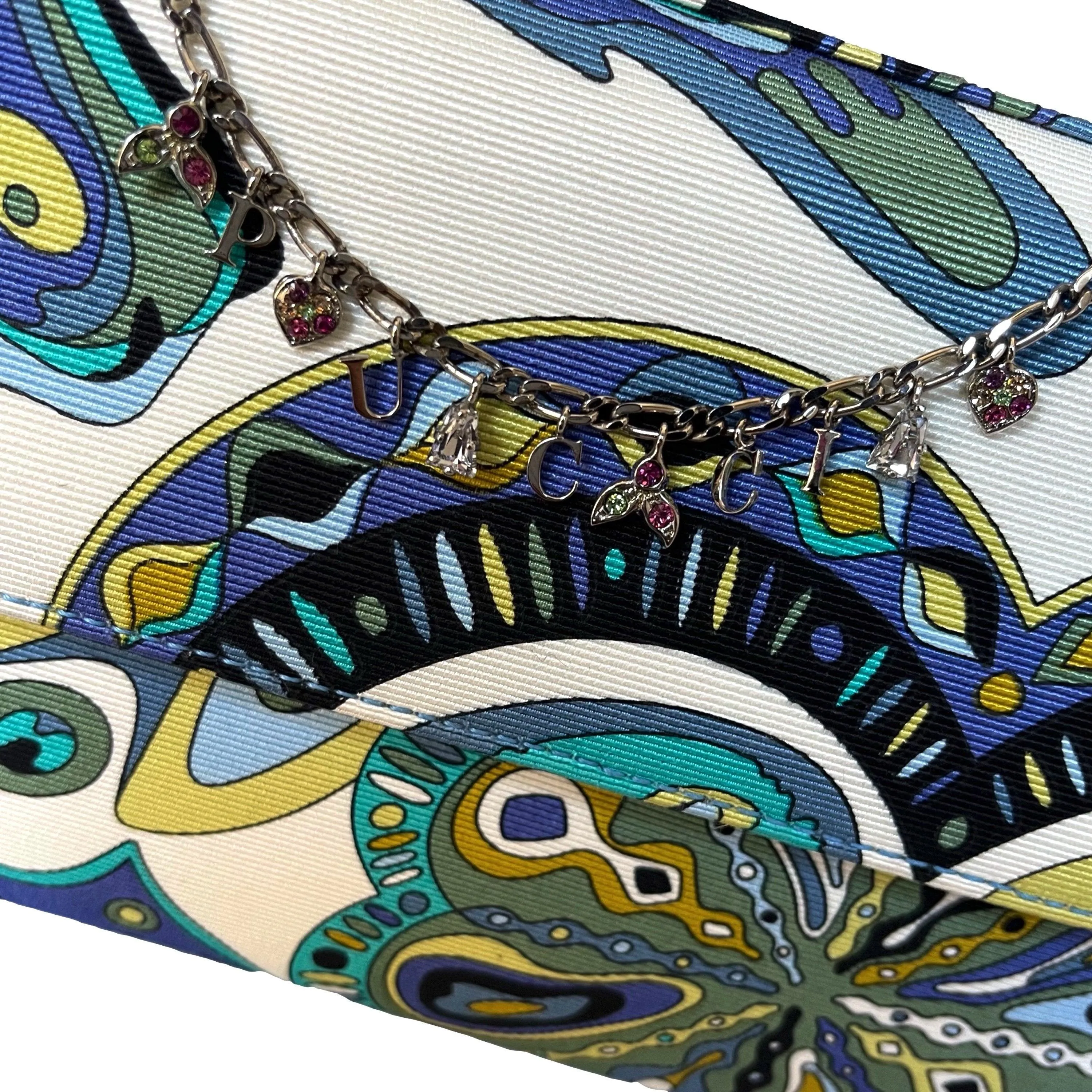 Pucci Blue Print Charm Mini Top Handle Bag