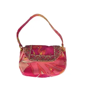 Pucci Pink Print Canvas Shoulder Bag