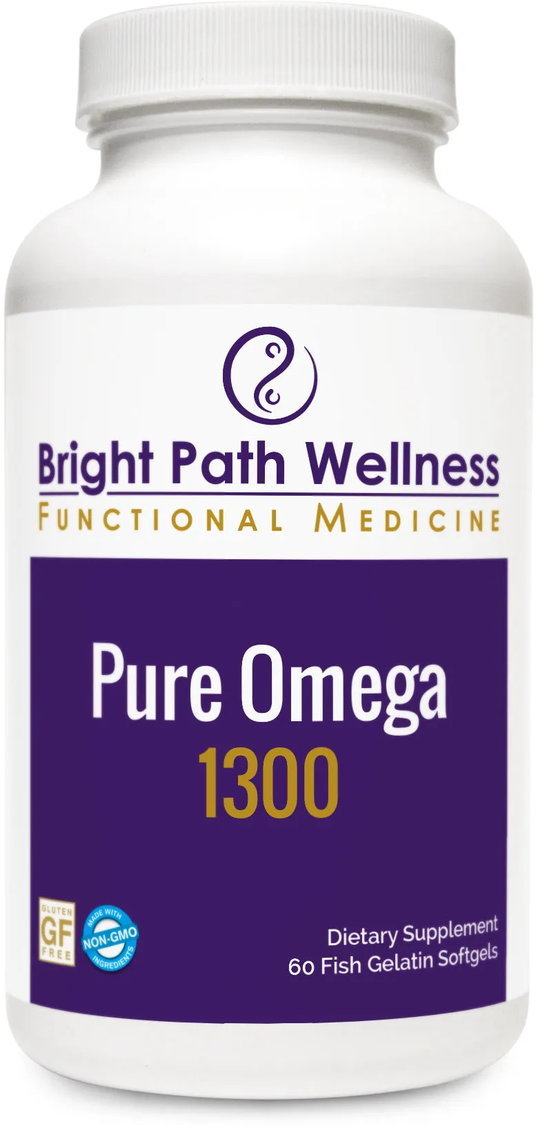 Pure Omega 1300 - Easily Absorbed Omega3 Fish Oil - Gluten Free