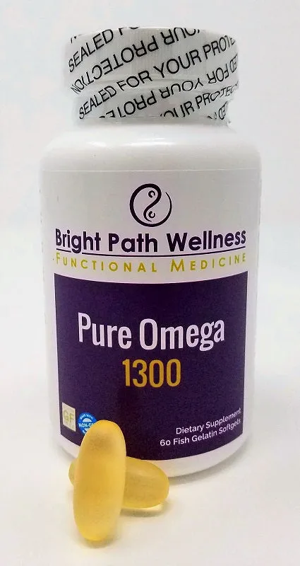 Pure Omega 1300 - Easily Absorbed Omega3 Fish Oil - Gluten Free