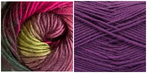 PURPLE   CALLA LILY - Falling Leaves Scarf YARN KIT