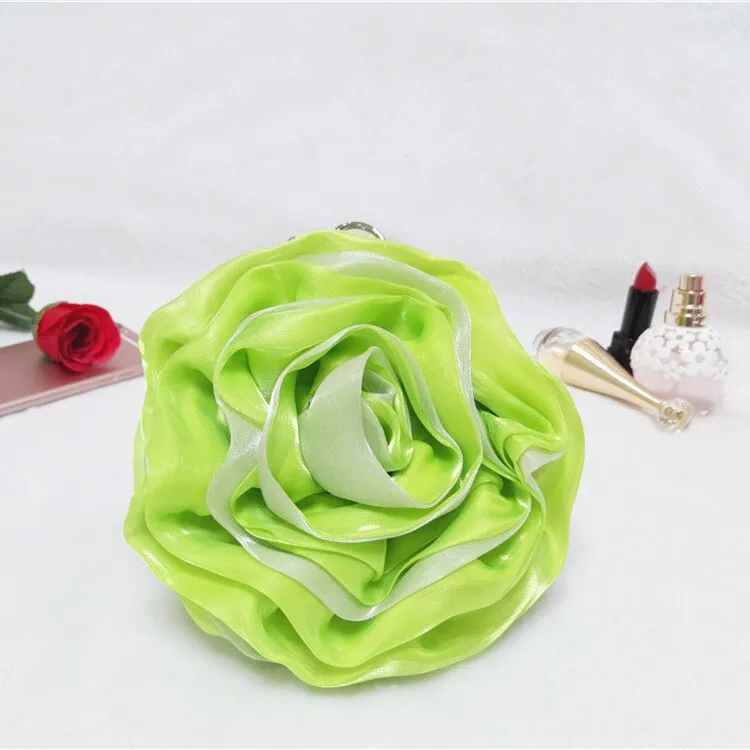 Purple Pink Red Ivory Gold Flower Rose Evening Bag