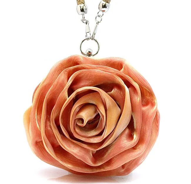 Purple Pink Red Ivory Gold Flower Rose Evening Bag