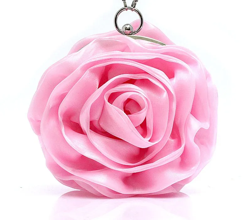Purple Pink Red Ivory Gold Flower Rose Evening Bag