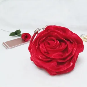 Purple Pink Red Ivory Gold Flower Rose Evening Bag