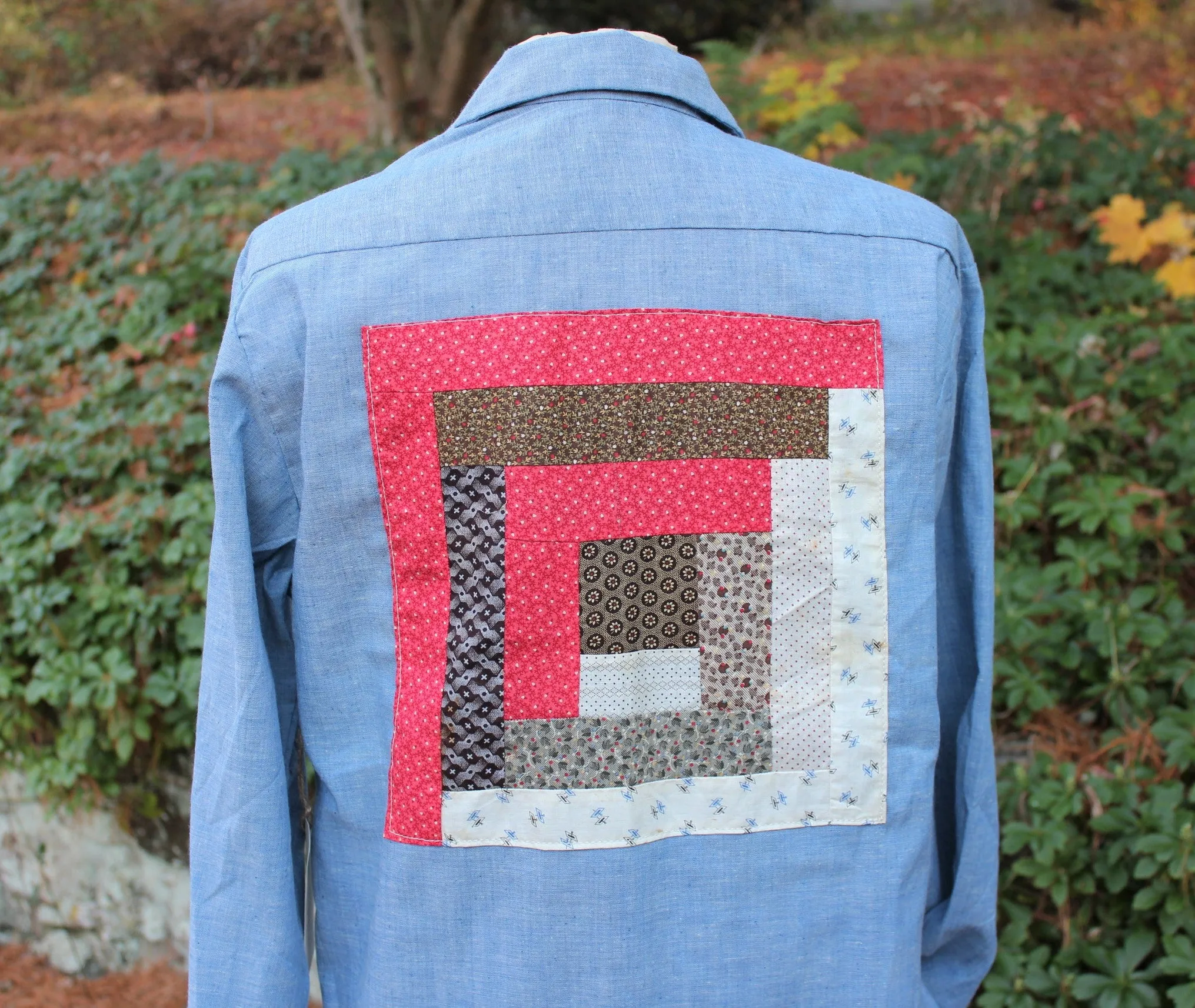 Quilt Patch Chambray Shirt
