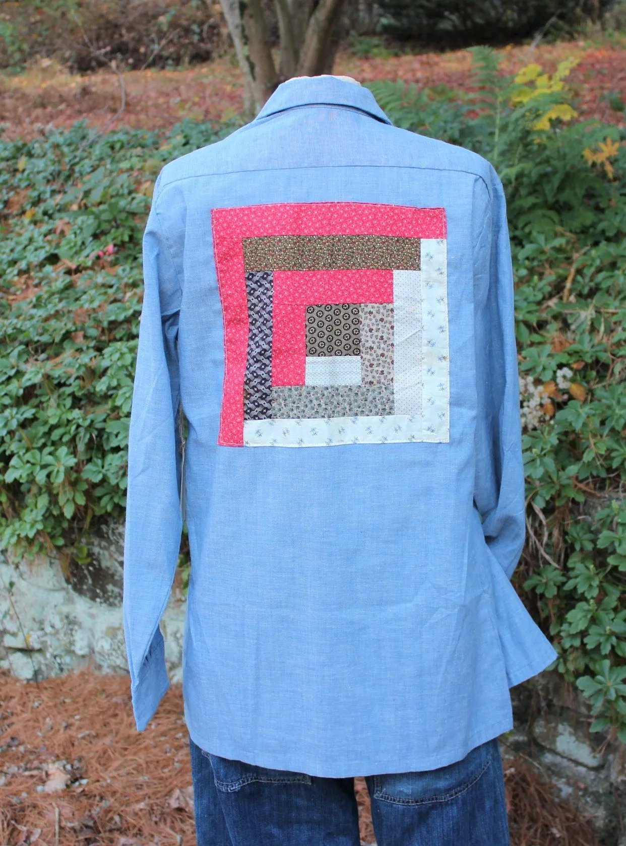 Quilt Patch Chambray Shirt