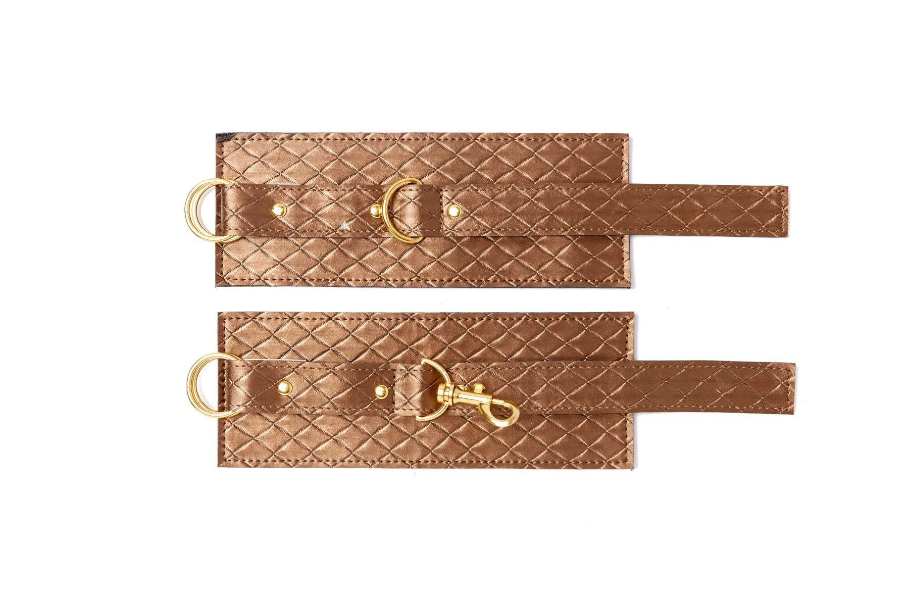 Quilted Embossed Linking Wrist Cuffs