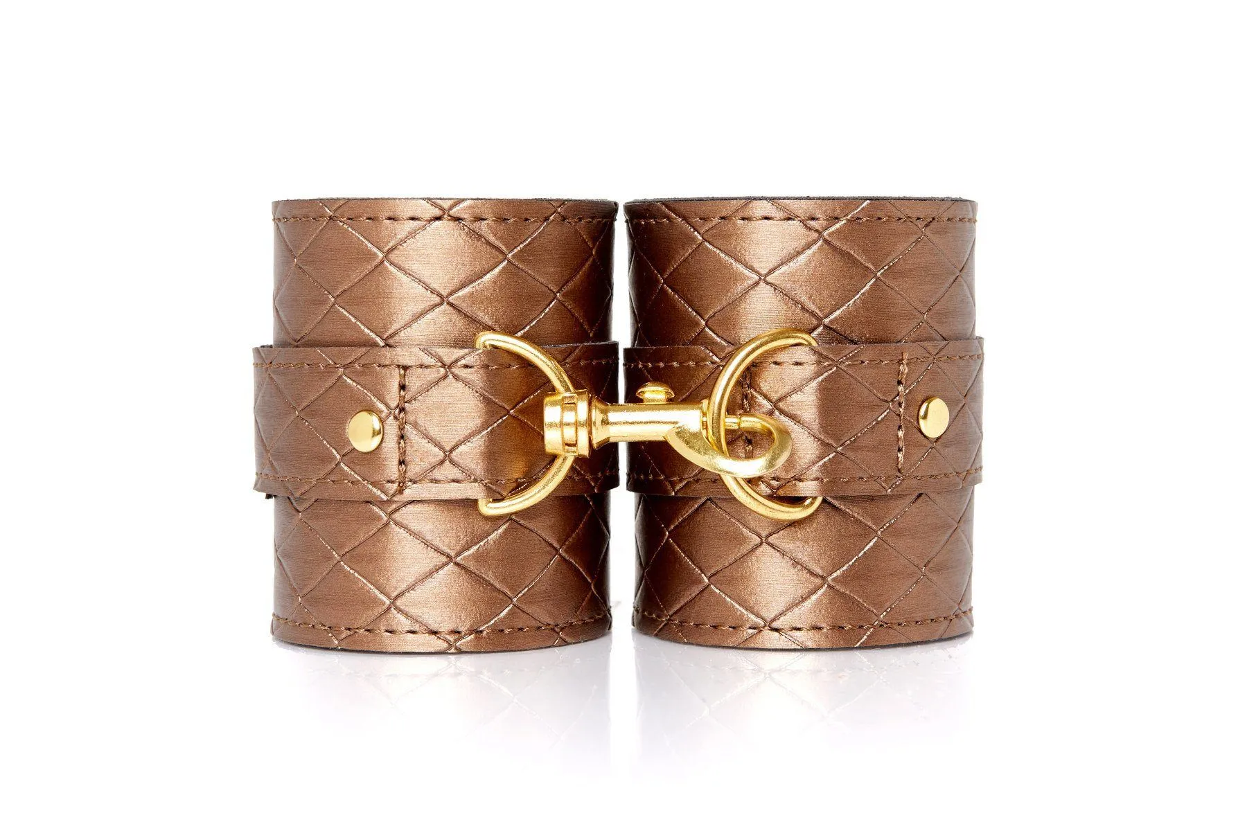 Quilted Embossed Linking Wrist Cuffs