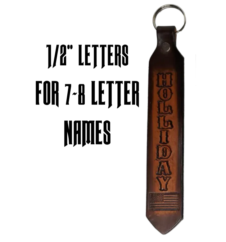 "The 1975" Leather Name Keychain