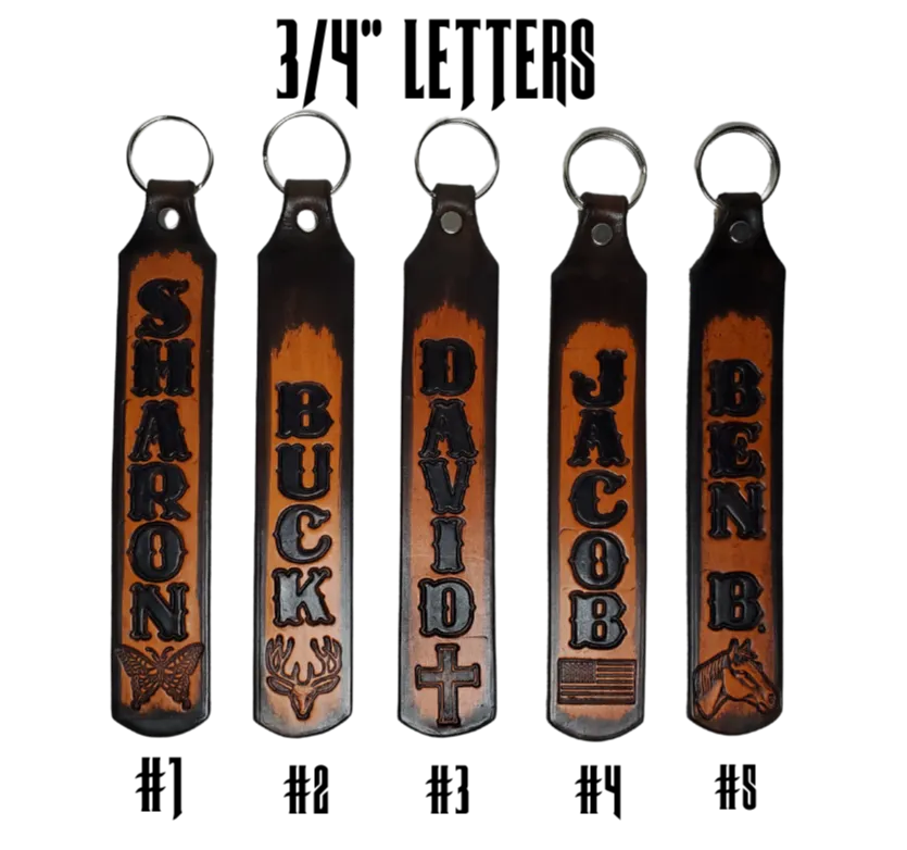"The 1975" Leather Name Keychain