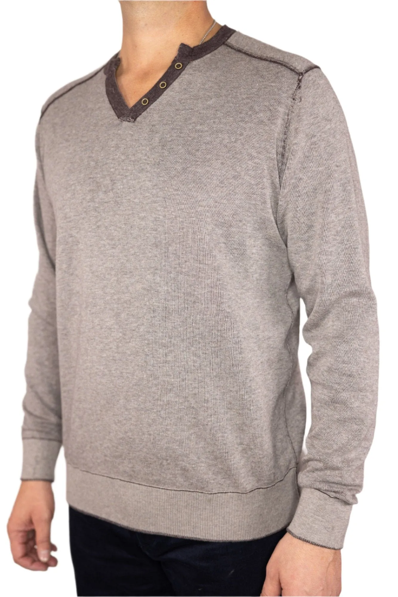 Raffi Victor Reversible Henley Sweater