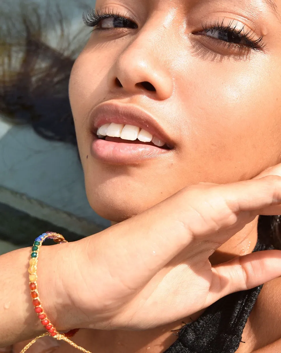 Rainbow Bold Bracelet | Gold