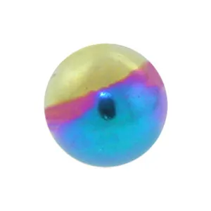 Rainbow Titanium Threaded 5mm Replacement Ball