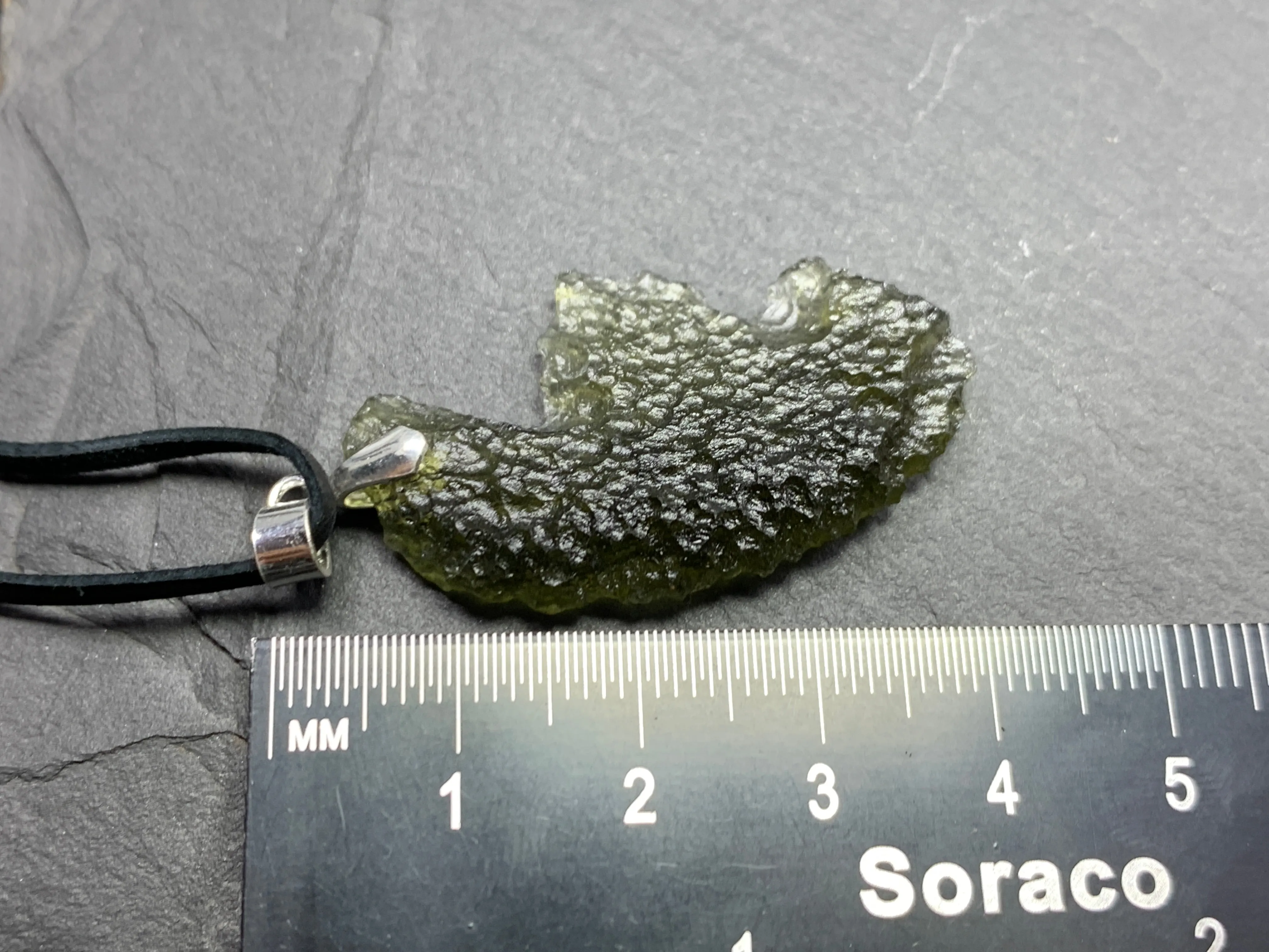 Raw Moldavite pendant 4.1g