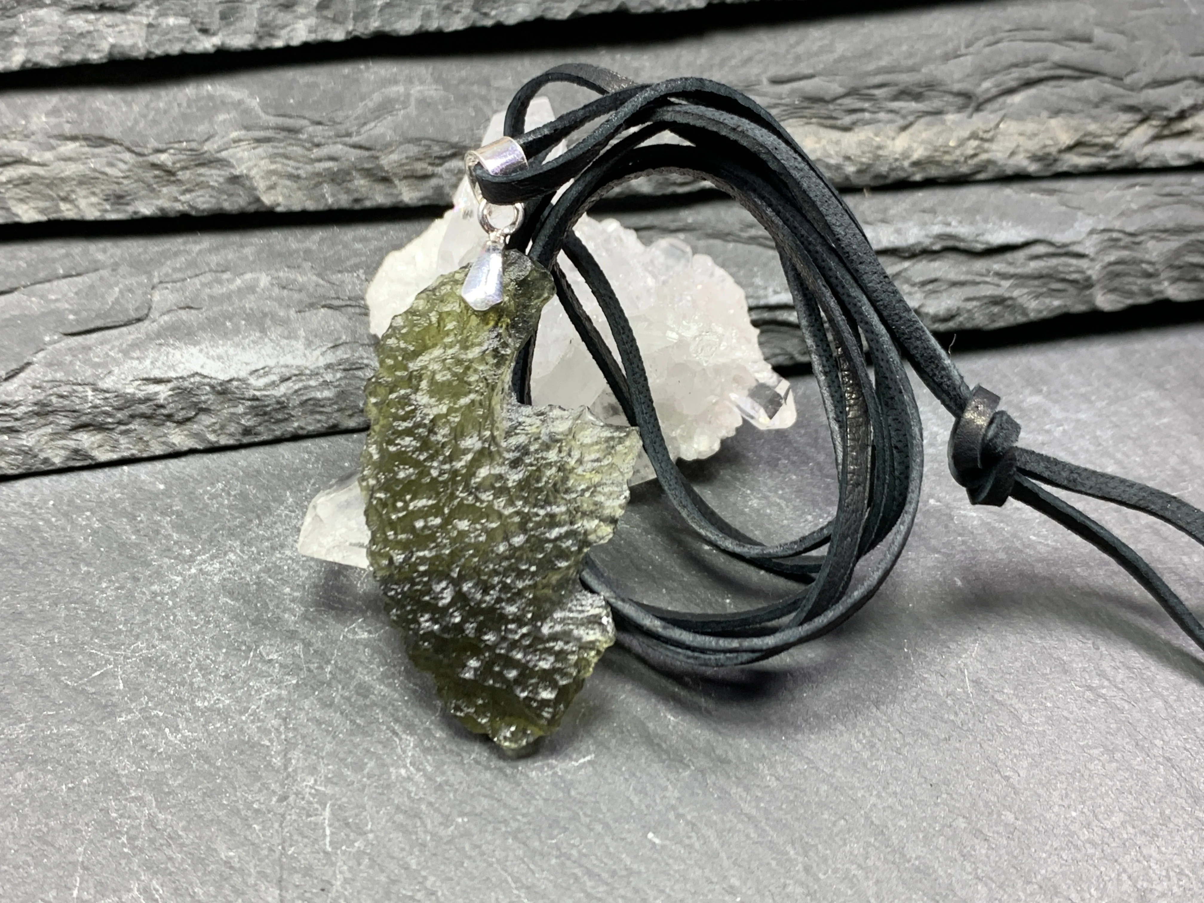 Raw Moldavite pendant 4.1g