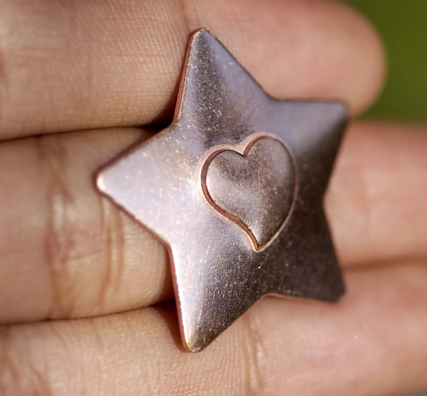 Regular Star Embossed Blank Cutout for Enameling Stamping Texturing Metalworking Jewelry Making Blanks