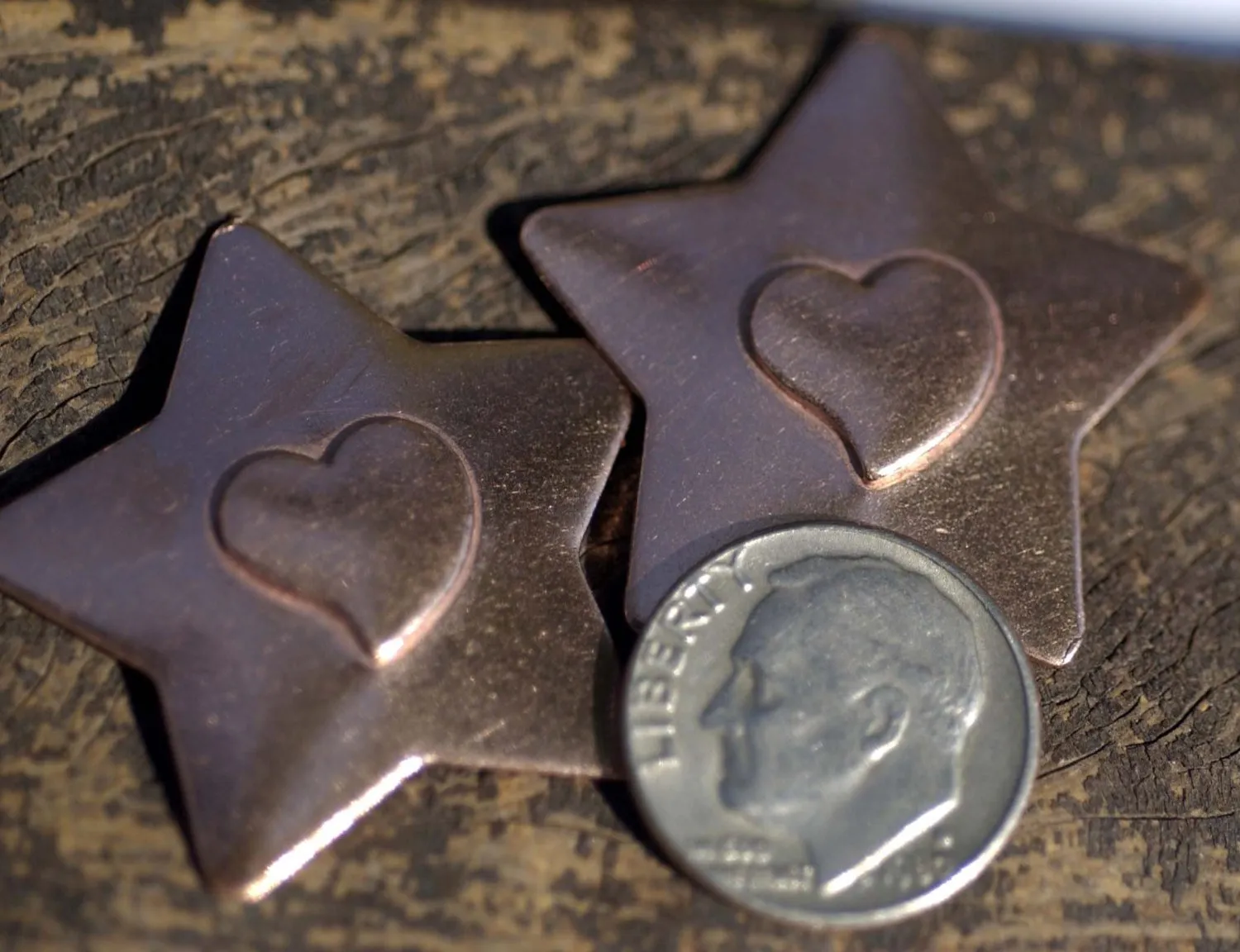 Regular Star Embossed Blank Cutout for Enameling Stamping Texturing Metalworking Jewelry Making Blanks