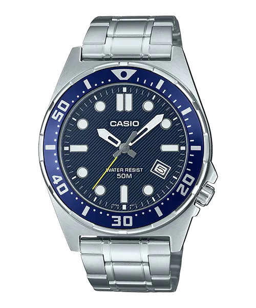 Reloj casual correa de Acero inoxidable MTD-135D-2AV