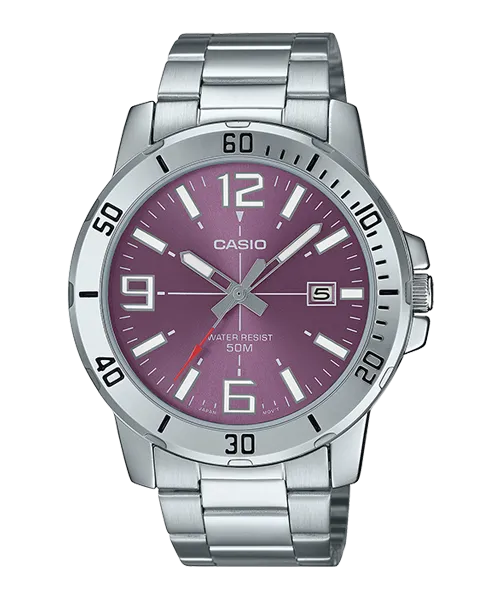 Reloj casual correa de Acero inoxidable MTP-VD01D-6BV