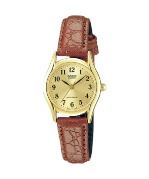 Reloj casual correa de cuero LTP-1094Q-9B