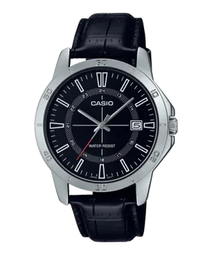 Reloj casual correa de cuero MTP-V004L-1C