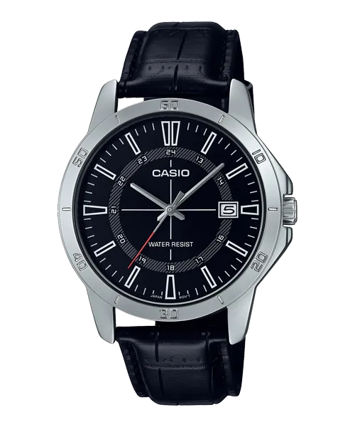 Reloj casual correa de cuero MTP-V004L-1C