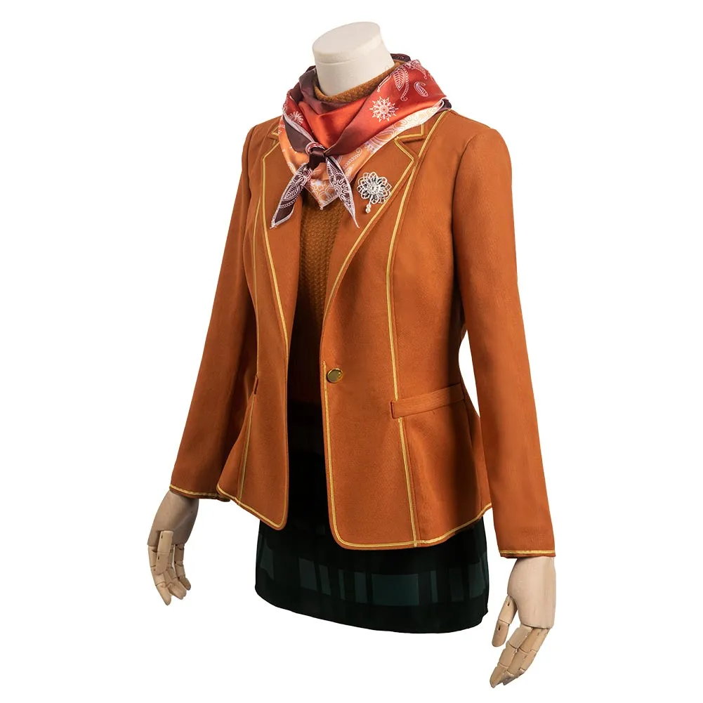 Resident Evil 4 Remake Ashley Graham Cosplay Costume Dress Coat Outfits