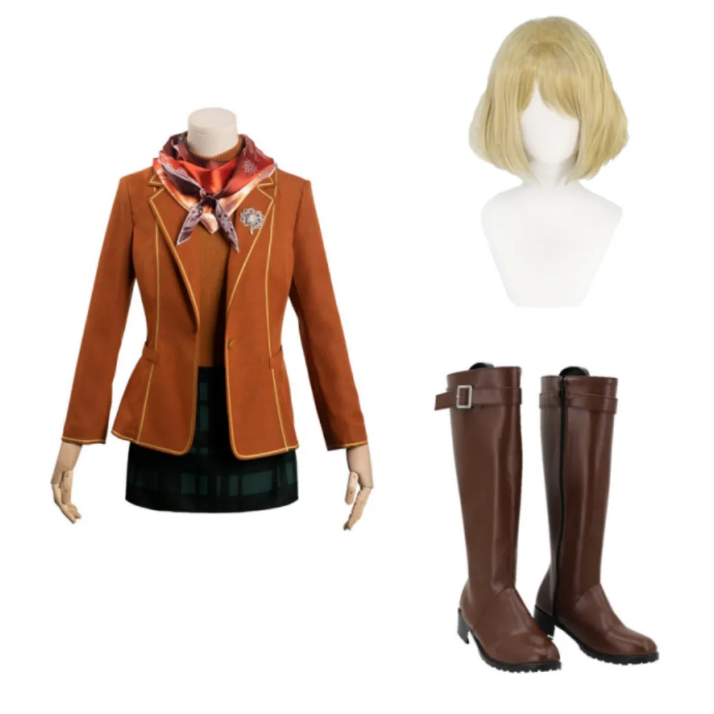 Resident Evil 4 Remake Ashley Graham Cosplay Costume Dress Coat Outfits