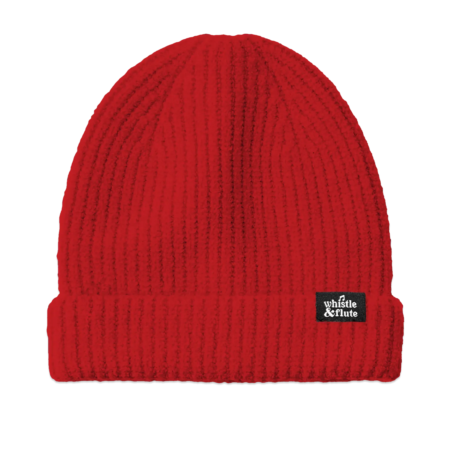 Ribbed Beanie - Red